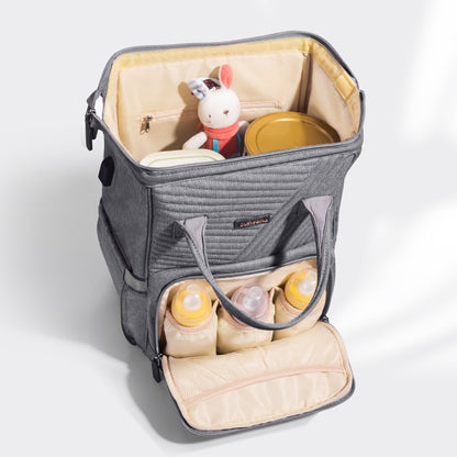 Quilted Diaper Bag Backpack - Baby Organic