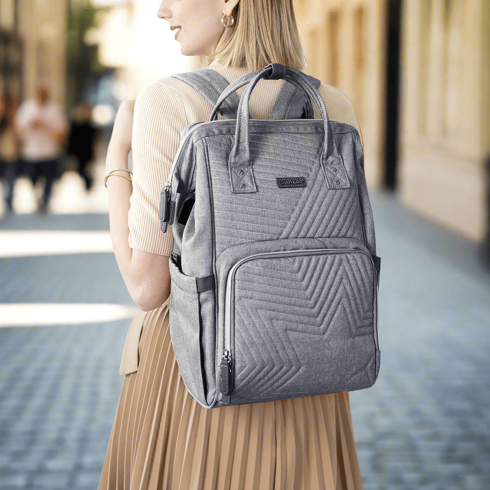 Quilted Diaper Bag Backpack - Baby Organic