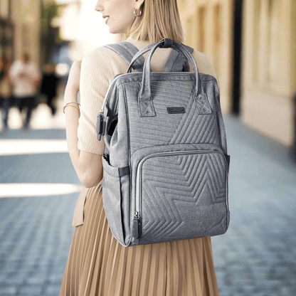 Quilted Diaper Bag Backpack - Baby Organic