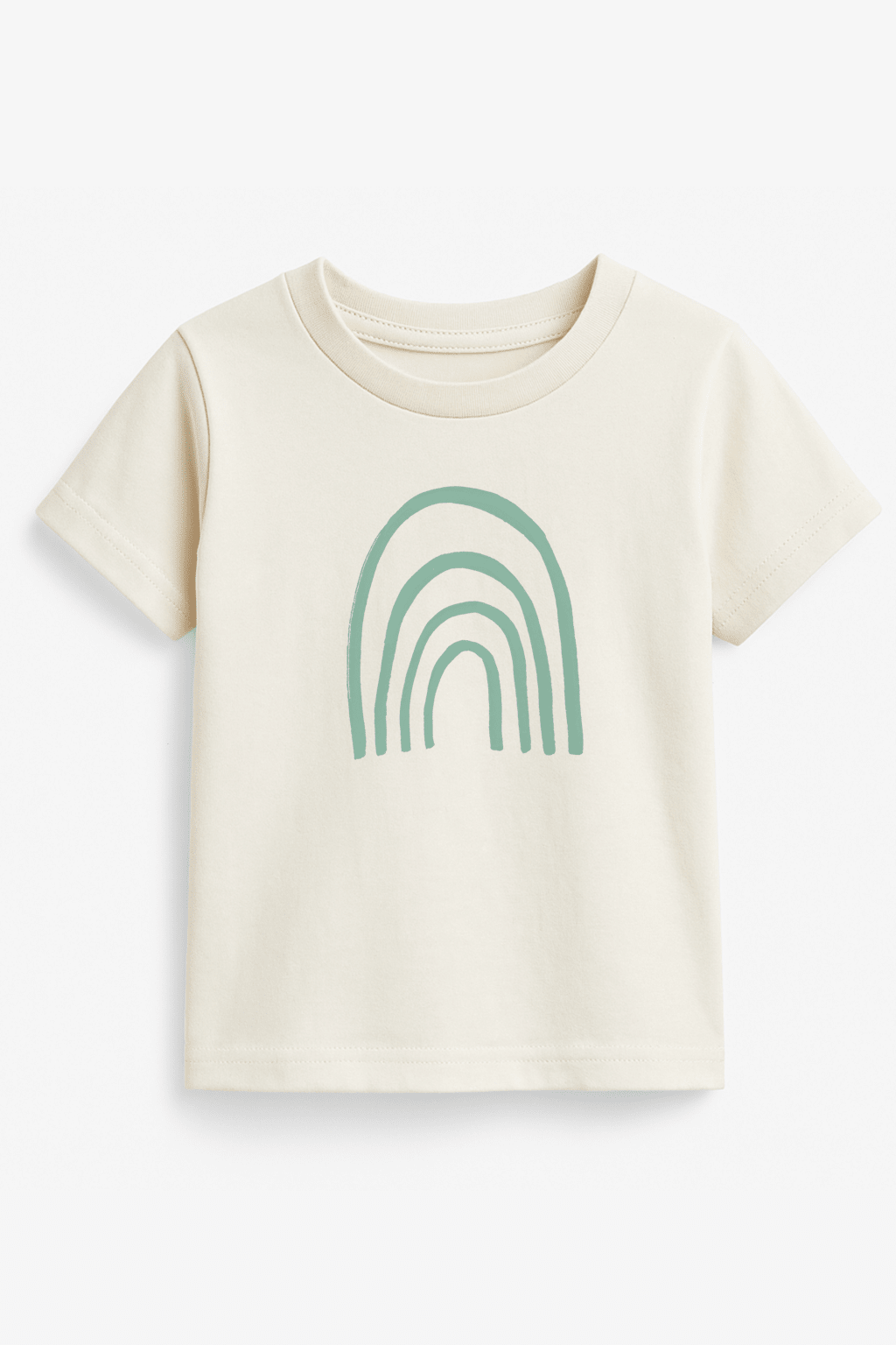 Rainbow Seafoam Organic Cotton Short Sleeve Toddler T-Shirt - Baby Organic