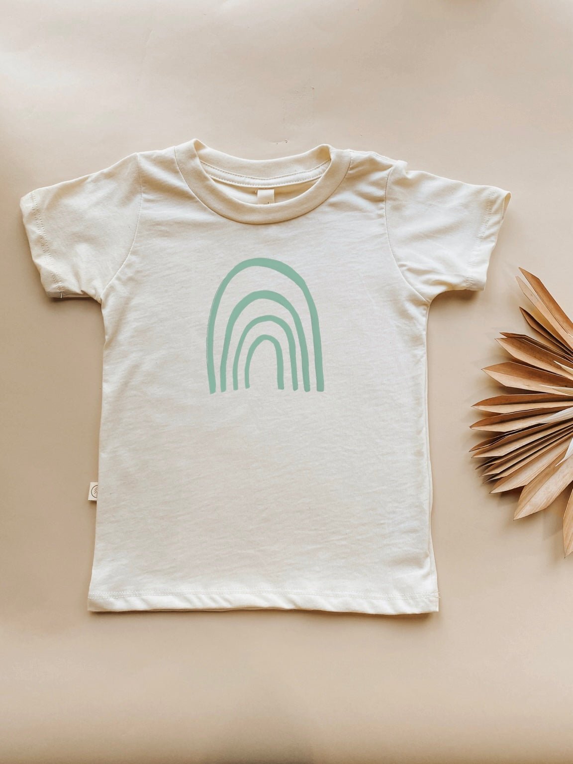 Rainbow Seafoam Organic Cotton Short Sleeve Toddler T-Shirt - Baby Organic