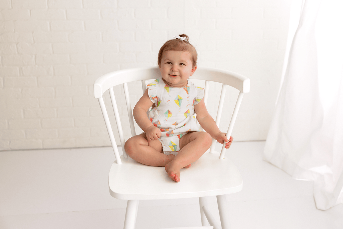 Reach for the Sky Organic Muslin Bubble Romper - Baby Organic