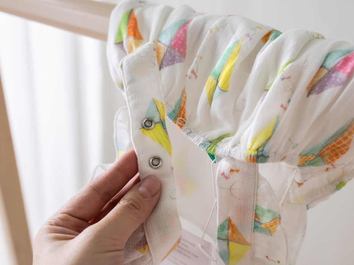 Reach for the Sky Organic Muslin Bubble Romper - Baby Organic