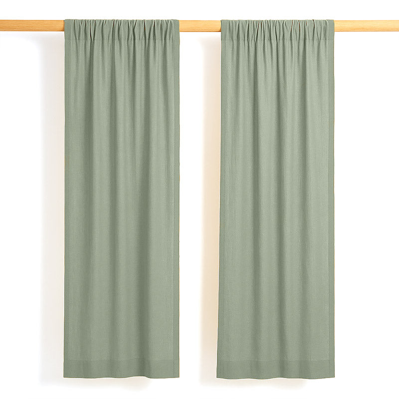 rideau enfant gaze coton bio vert biologique GOTS chambre garçon