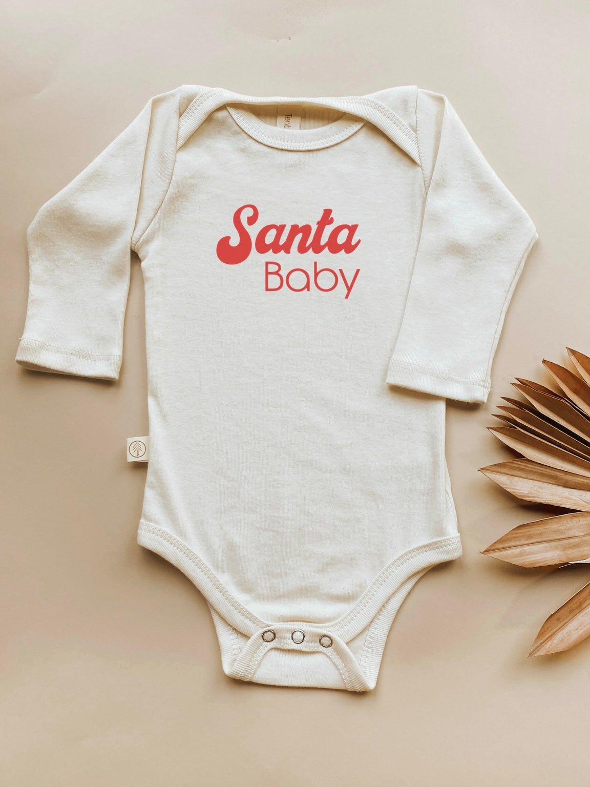 Santa Baby Organic Baby Bodysuit Long Sleeve - Baby Organic