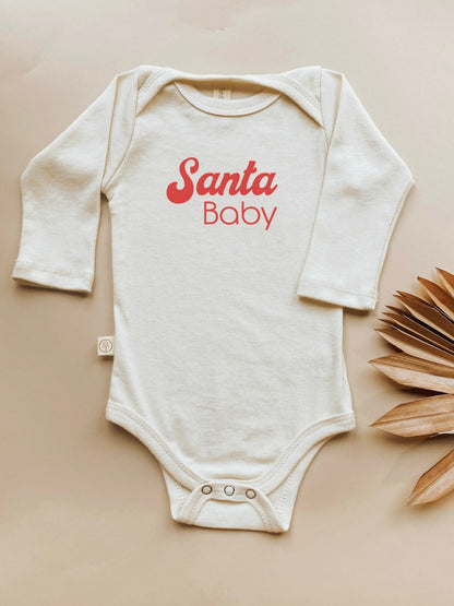 Santa Baby Organic Baby Bodysuit Long Sleeve - Baby Organic