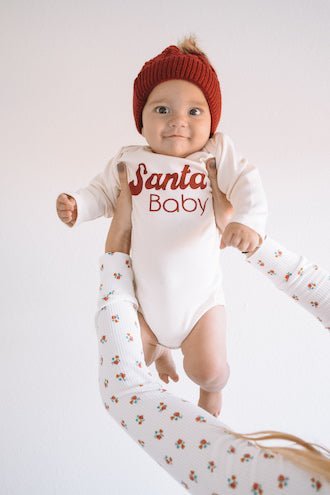 Santa Baby Organic Baby Bodysuit Long Sleeve - Baby Organic