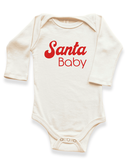 Santa Baby Organic Baby Bodysuit Long Sleeve - Baby Organic