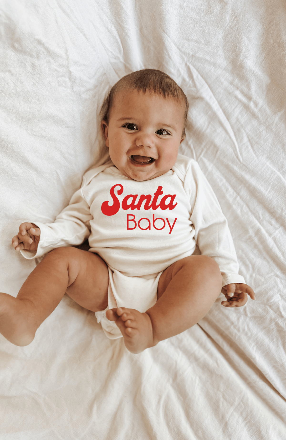 Santa Baby Organic Baby Bodysuit Long Sleeve - Baby Organic