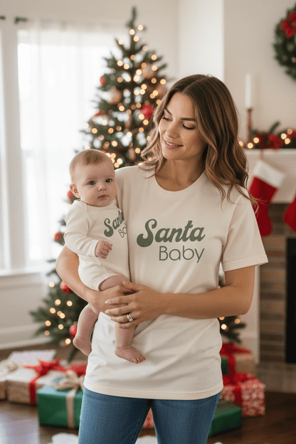 Santa Baby Organic Baby Bodysuit Long Sleeve - Baby Organic
