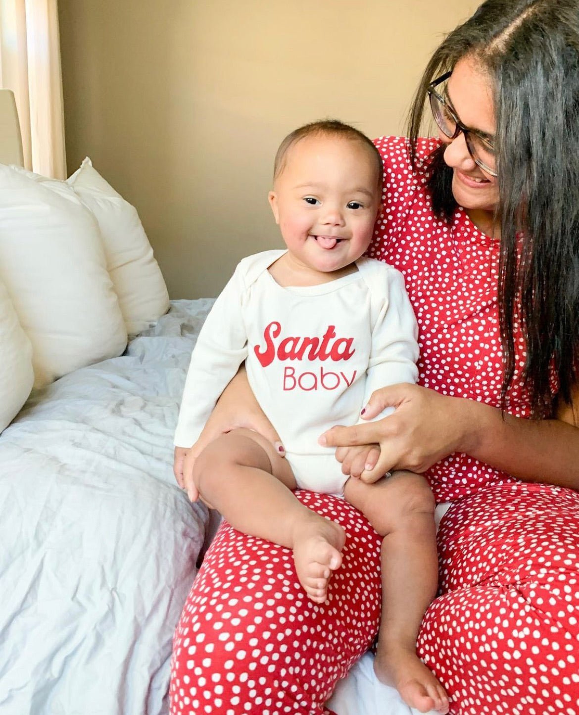 Santa Baby Organic Baby Bodysuit Long Sleeve - Baby Organic