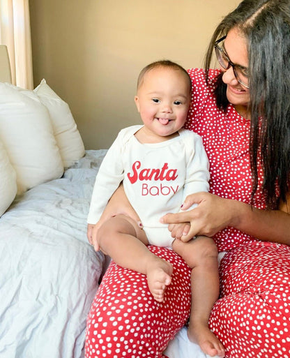 Santa Baby Organic Baby Bodysuit Long Sleeve - Baby Organic