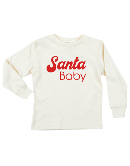 Santa Baby Organic Kids T-Shirt Long Sleeve - Baby Organic