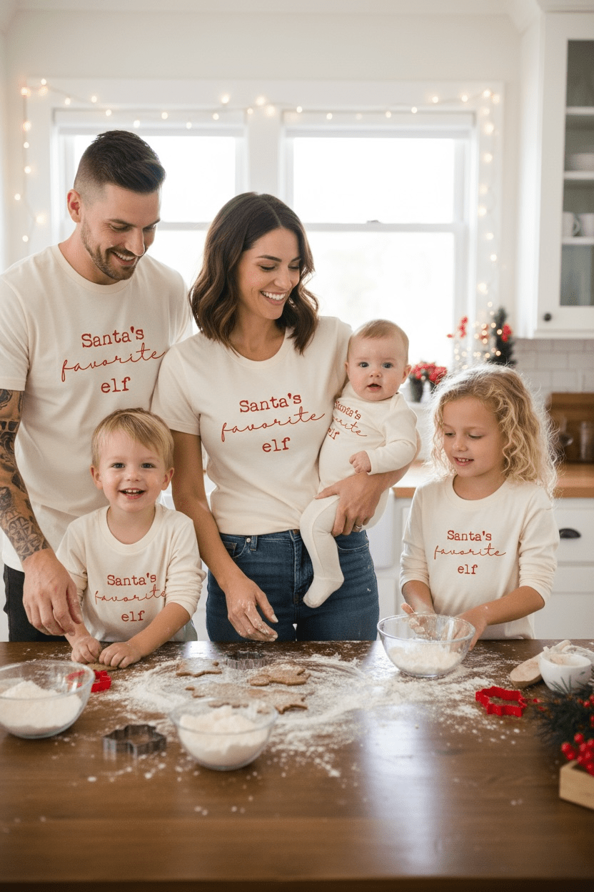 Santa's Favorite Elf Organic Baby Bodysuit Long Sleeve - Baby Organic