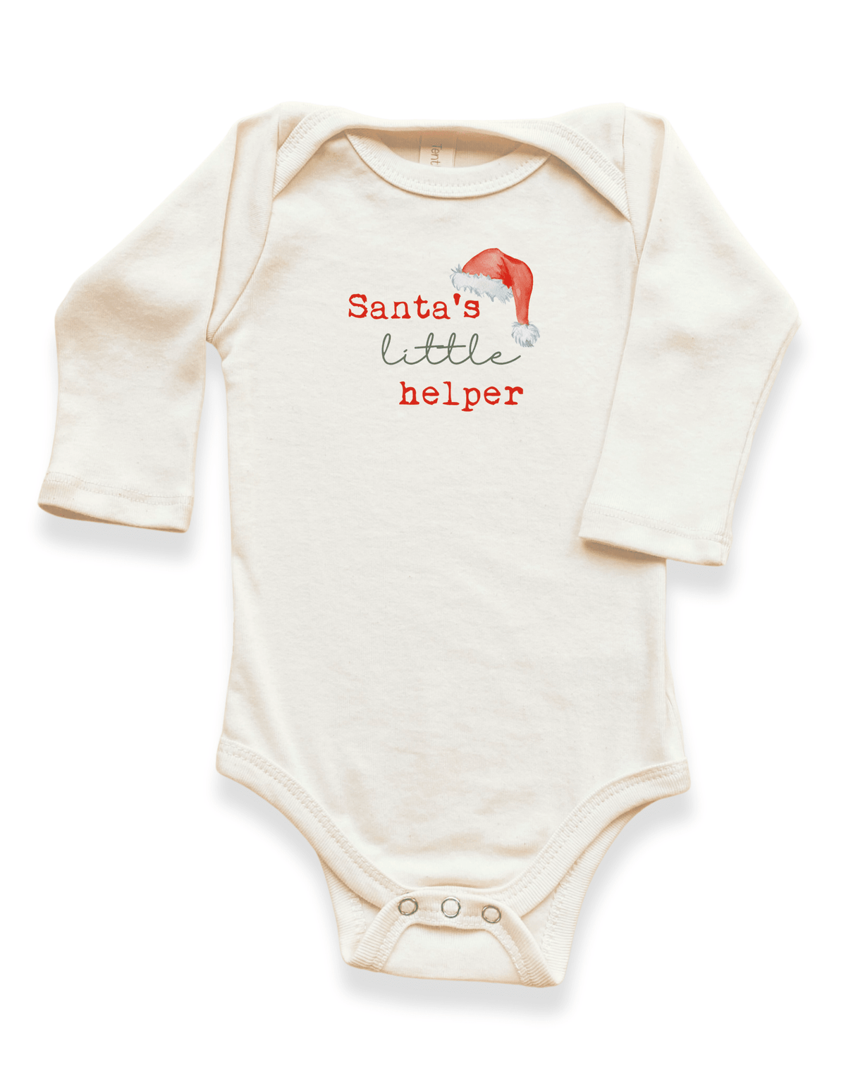 Santa's Little Helper Organic Bodysuit Long Sleeve - Baby Organic