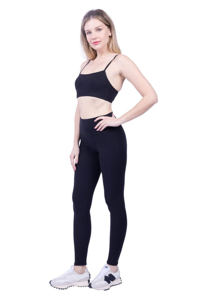 Cotton Legging non toxic organic fabric high waist fitness leggings