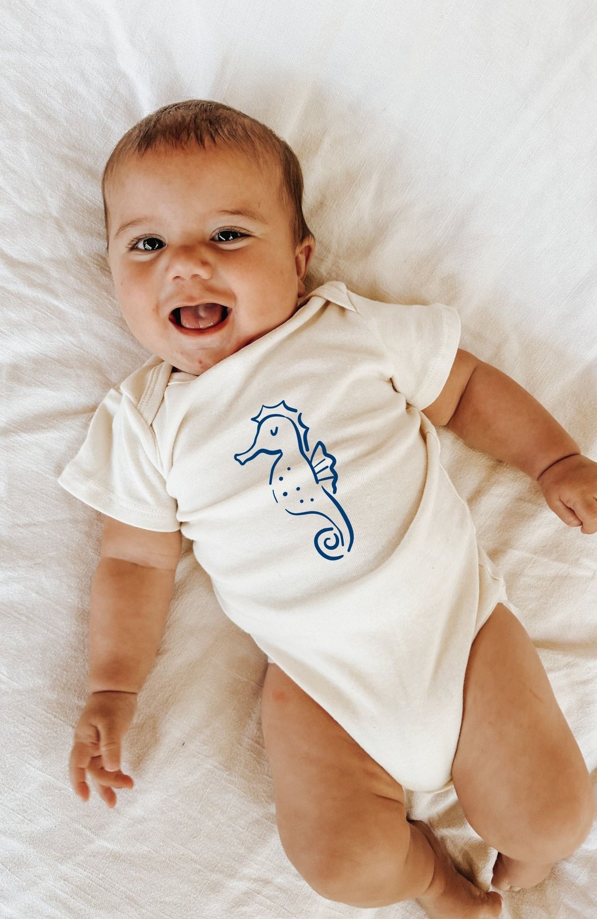 Seahorse Organic Cotton Baby Bodysuit - Baby Organic