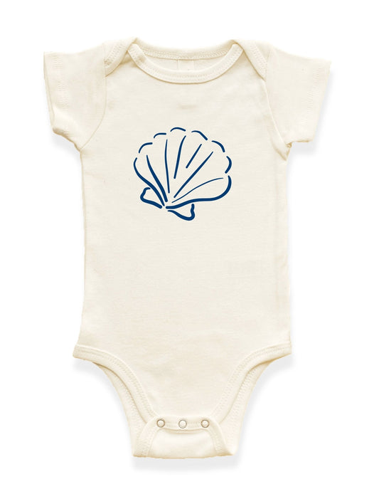 Seashell Organic Cotton Baby Bodysuit - Baby Organic