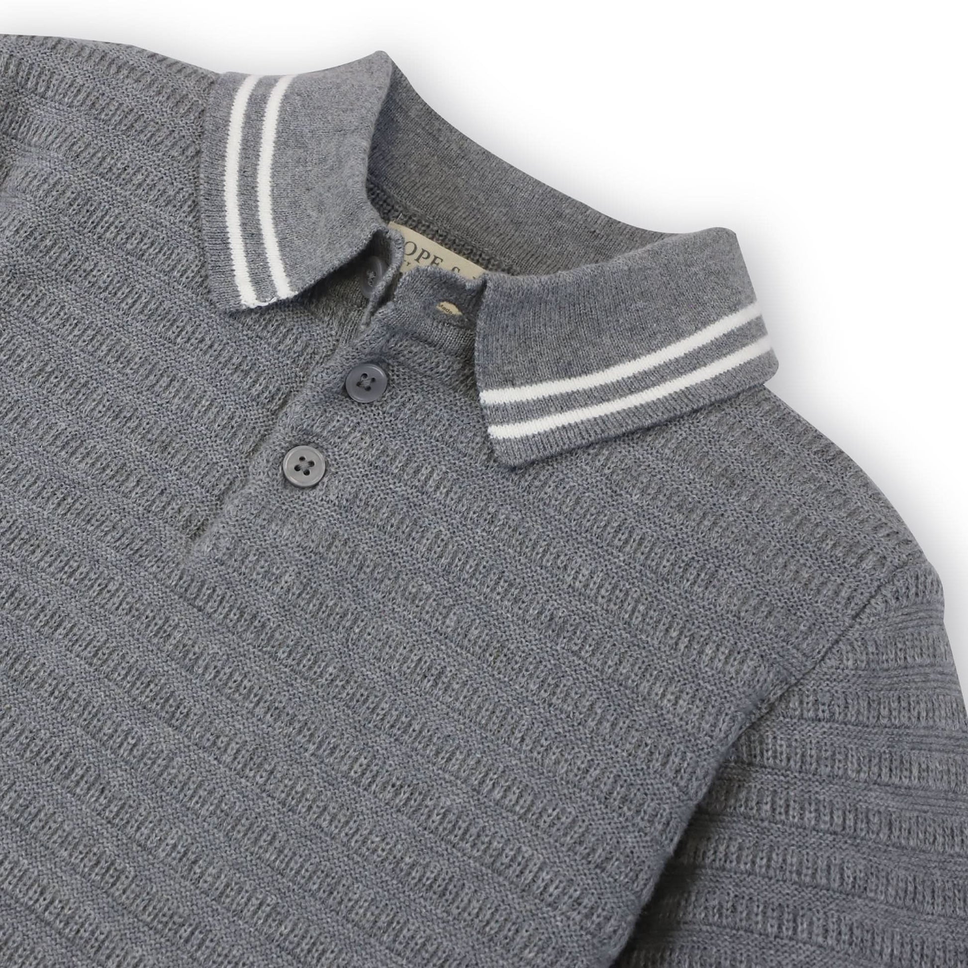 Short Sleeve Organic Sweater Polo - Baby - Baby Organic