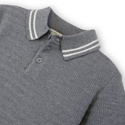 Short Sleeve Organic Sweater Polo - Baby - Baby Organic