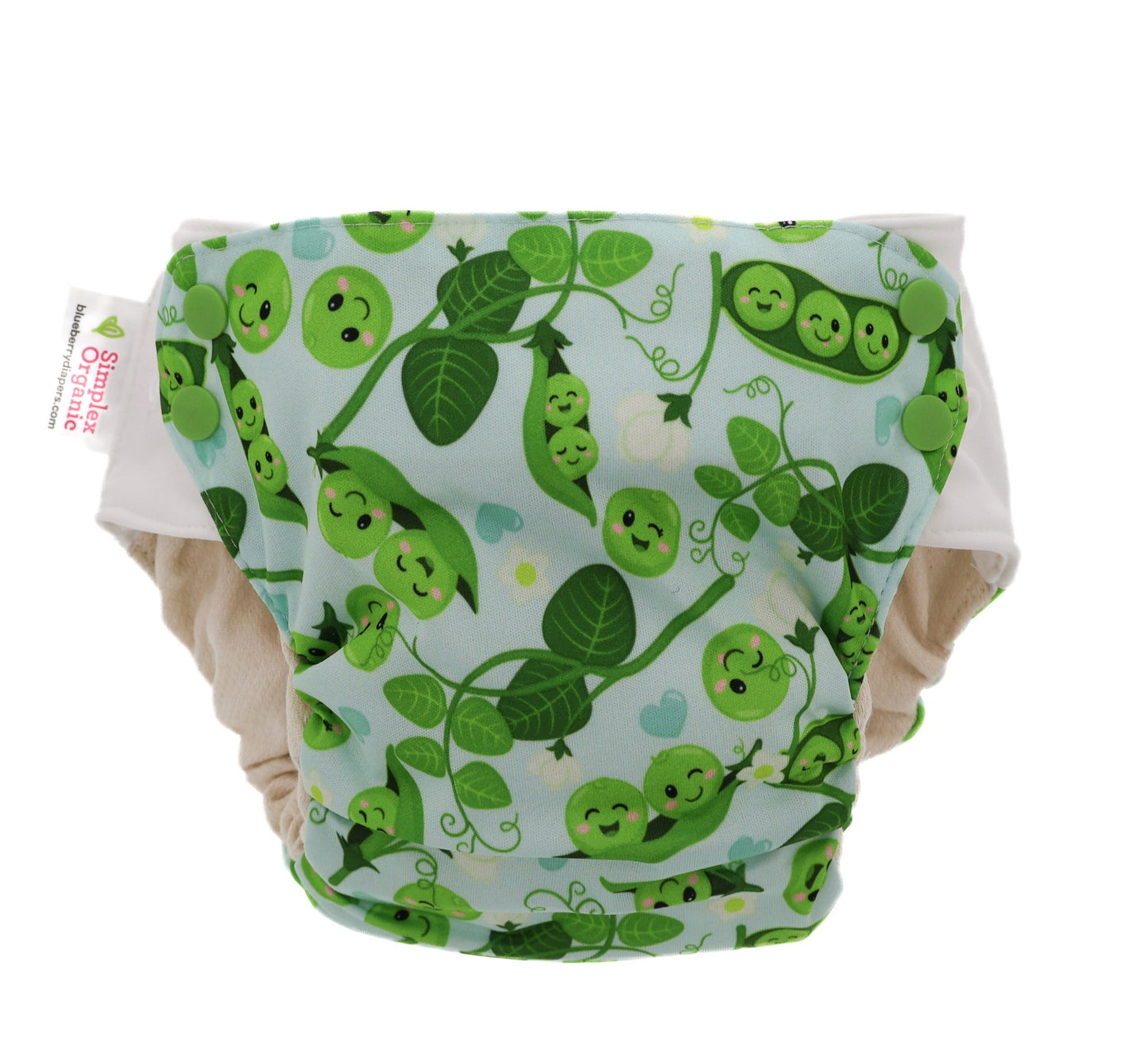 Side Snap Simplex breathable cloth diaper side snap closure natural fiber interior