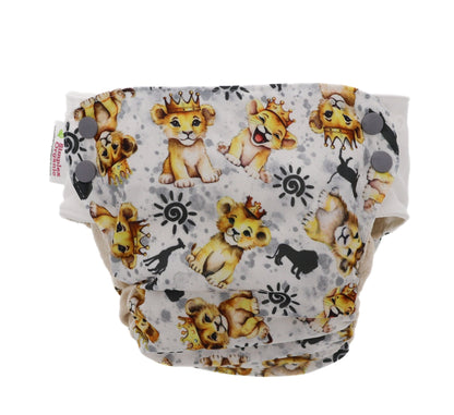 Side Snap Simplex side snap adjustable cloth diaper made in USA organic cotton inner