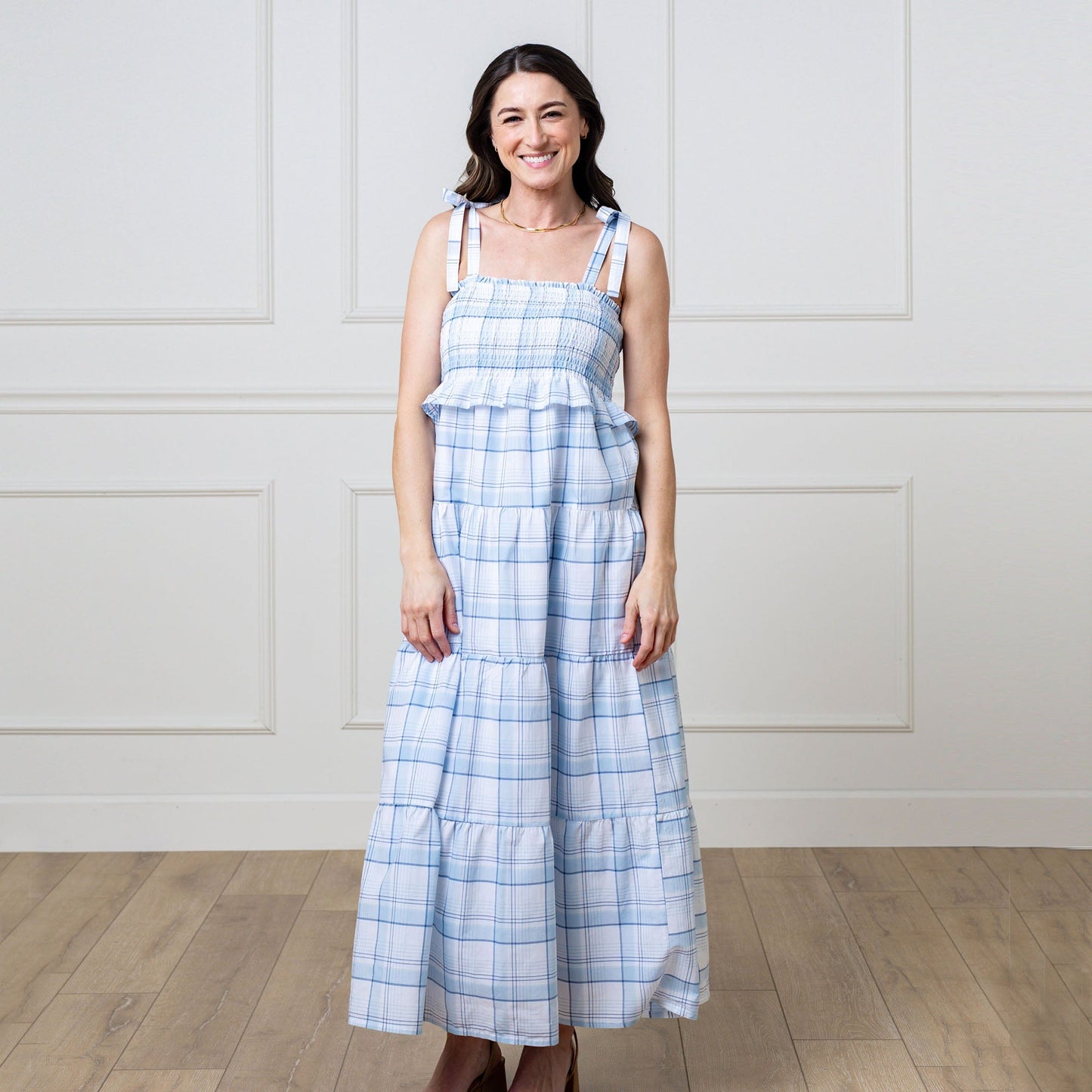 Smocked Tiered Organic Dress - Baby Organic