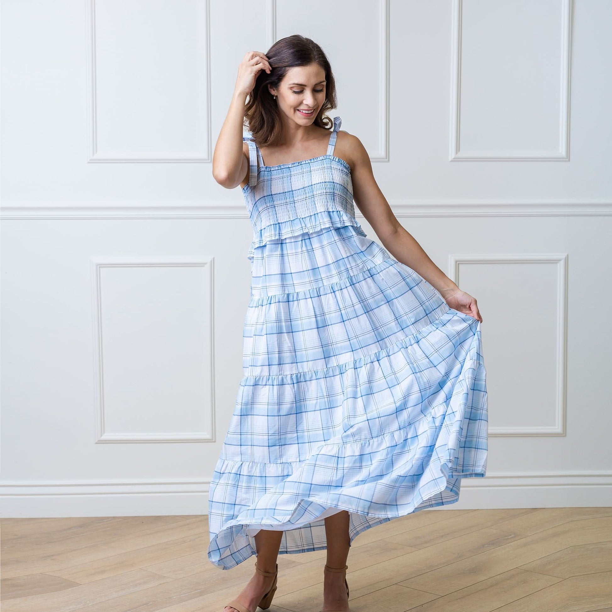 Smocked Tiered Organic Dress - Baby Organic