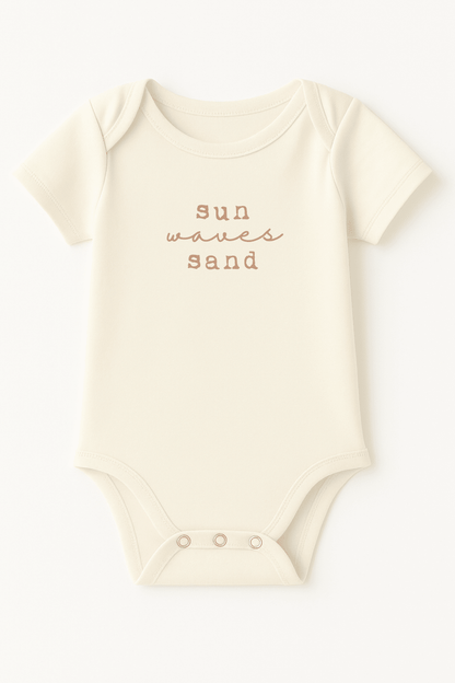 Sun Waves Baby Bodysuit organic cotton short sleeve baby onesie