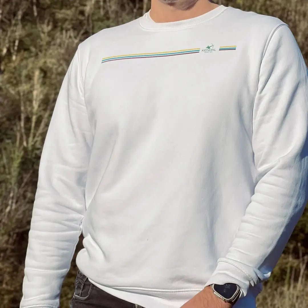 Front view of Organic Cotton White Sweater