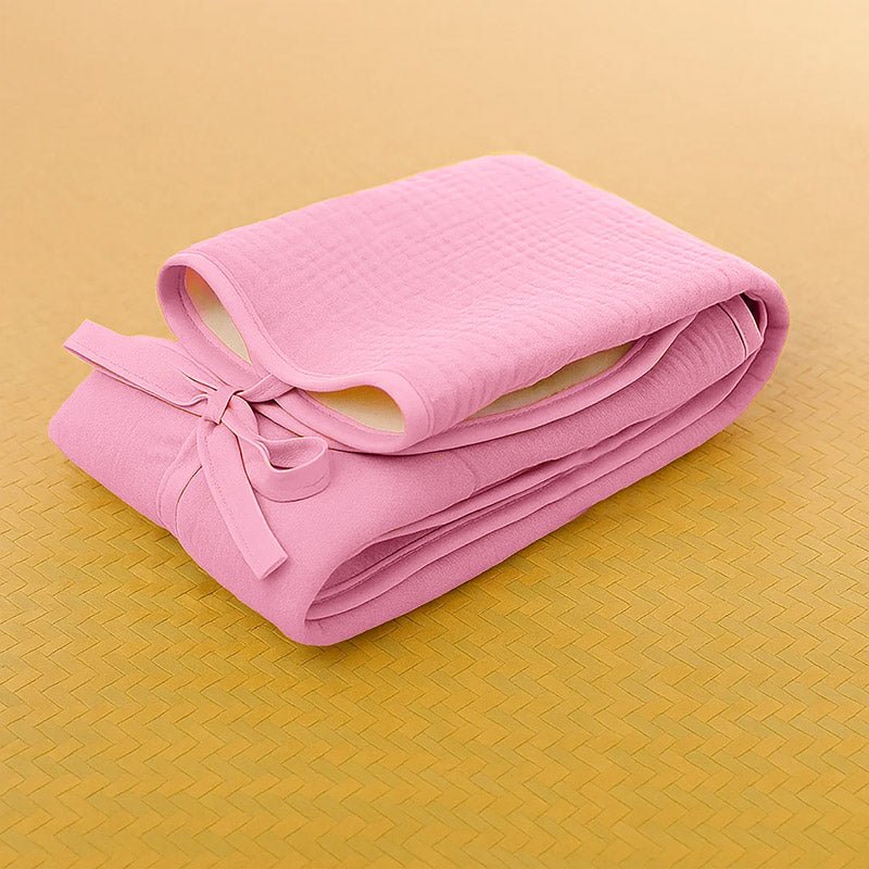Tapis à Langer en Coton Bio Rose - Baby Organic