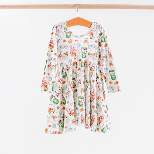 Teddy Bear Tea Organic Cotton Dress for Kids - Baby Organic