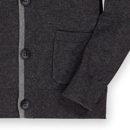 Organic Tipped Cardigan with Elbow Patches - Baby