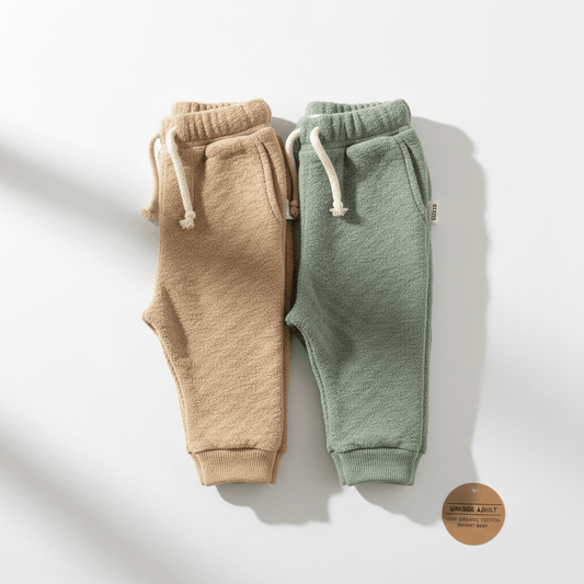 Unisex Adult 2-Pack Sweatpants 100% Organic Cotton for Infant Baby Boys, Girls - Baby Organic