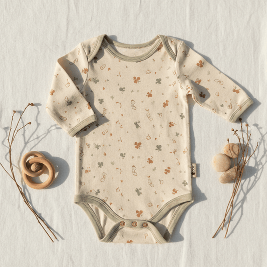 Unisex-Baby Baby Organic Long Sleeve Lucky Bodysuit - Baby Organic