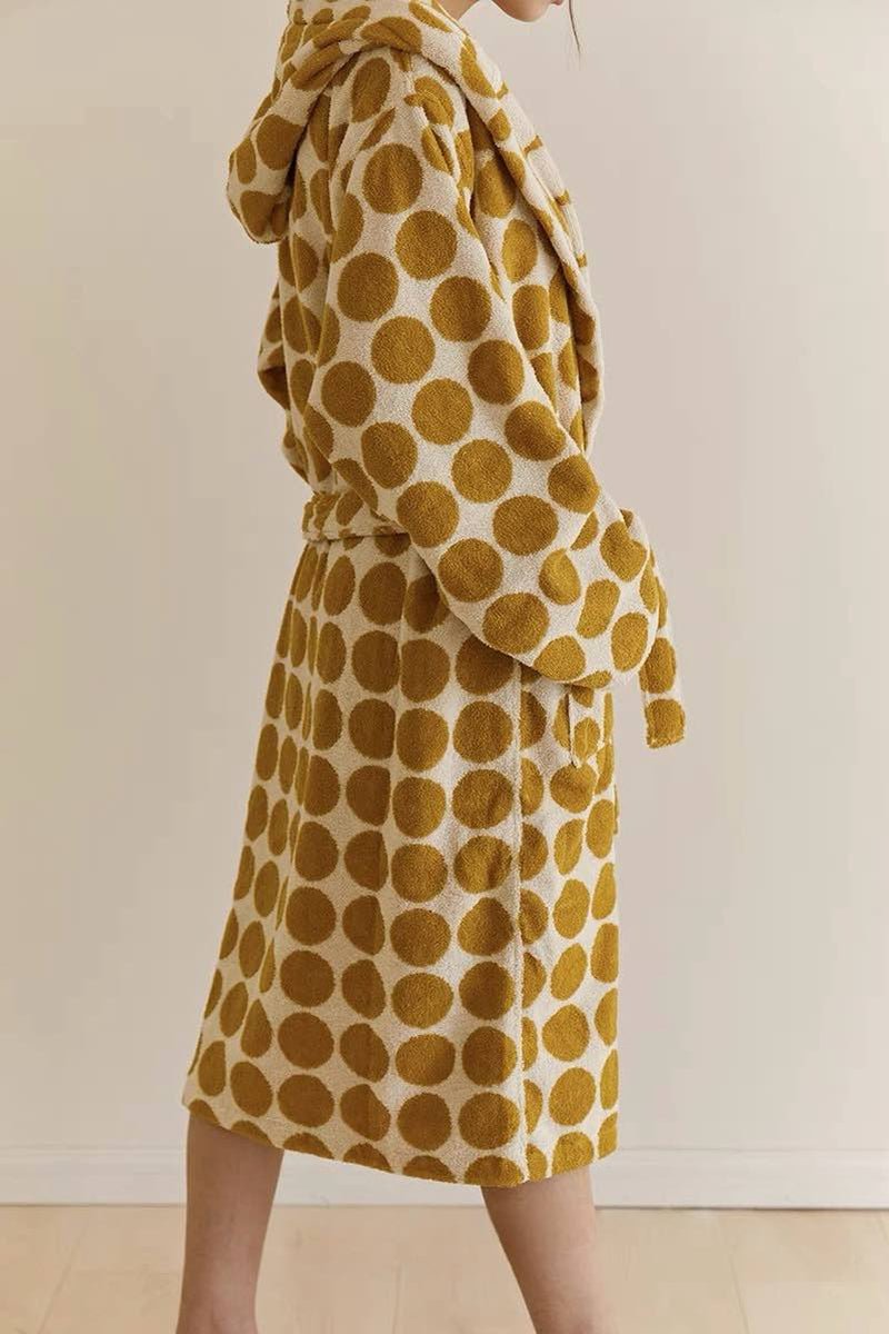 Whimsical Polka Dot Hooded Bath Robe - 100% Organic Long-Stapled Cotton - Baby Organic