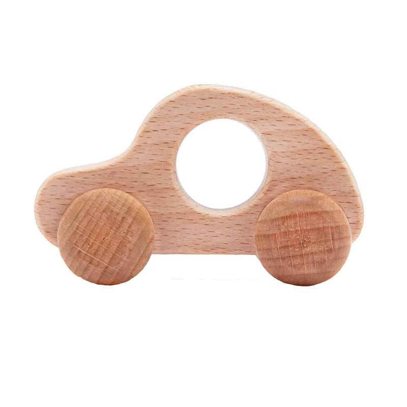 Wooden Child Block for Babies BPA Free Organic Beech Animal Shape Baby Toy Car Montessori Toys Brain Game Handmade Crafts Gifts - Baby Organic