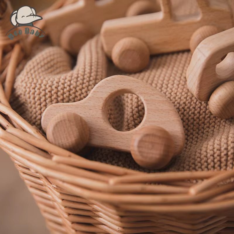 Wooden Child Block for Babies BPA Free Organic Beech Animal Shape Baby Toy Car Montessori Toys Brain Game Handmade Crafts Gifts - Baby Organic