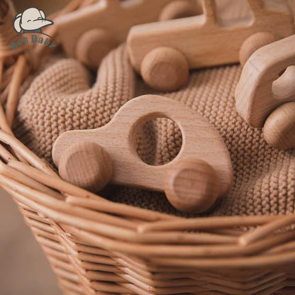 Wooden Child Block for Babies BPA Free Organic Beech Animal Shape Baby Toy Car Montessori Toys Brain Game Handmade Crafts Gifts - Baby Organic