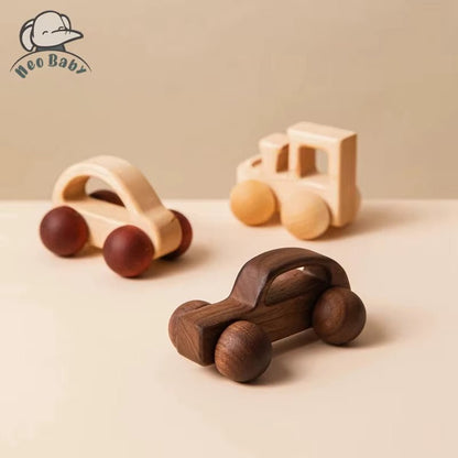 Wooden Child Block for Babies BPA Free Organic Beech Animal Shape Baby Toy Car Montessori Toys Brain Game Handmade Crafts Gifts - Baby Organic
