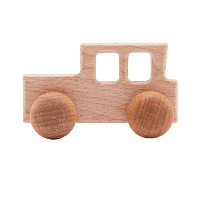 Wooden Child Block for Babies BPA Free Organic Beech Animal Shape Baby Toy Car Montessori Toys Brain Game Handmade Crafts Gifts - Baby Organic