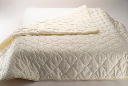 Wool and cotton sateen quilt, natural wool duvet insert - Baby Organic