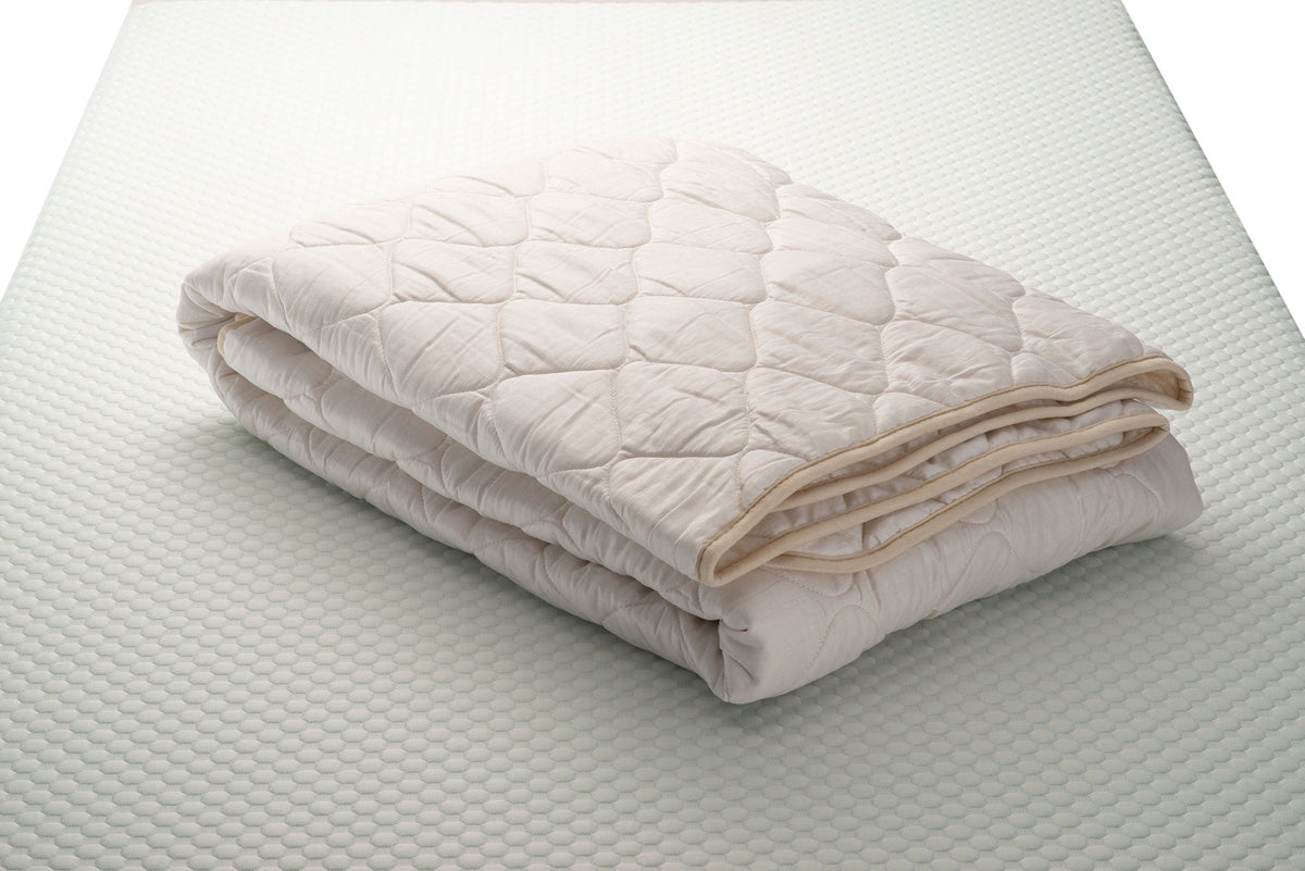 Wool and cotton sateen quilt, natural wool duvet insert - Baby Organic