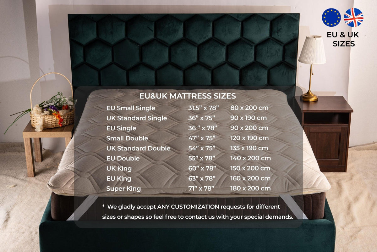 Wool Mattress Topper – Organic Cotton & Hemp cover, EU and UK sizes - Baby Organic