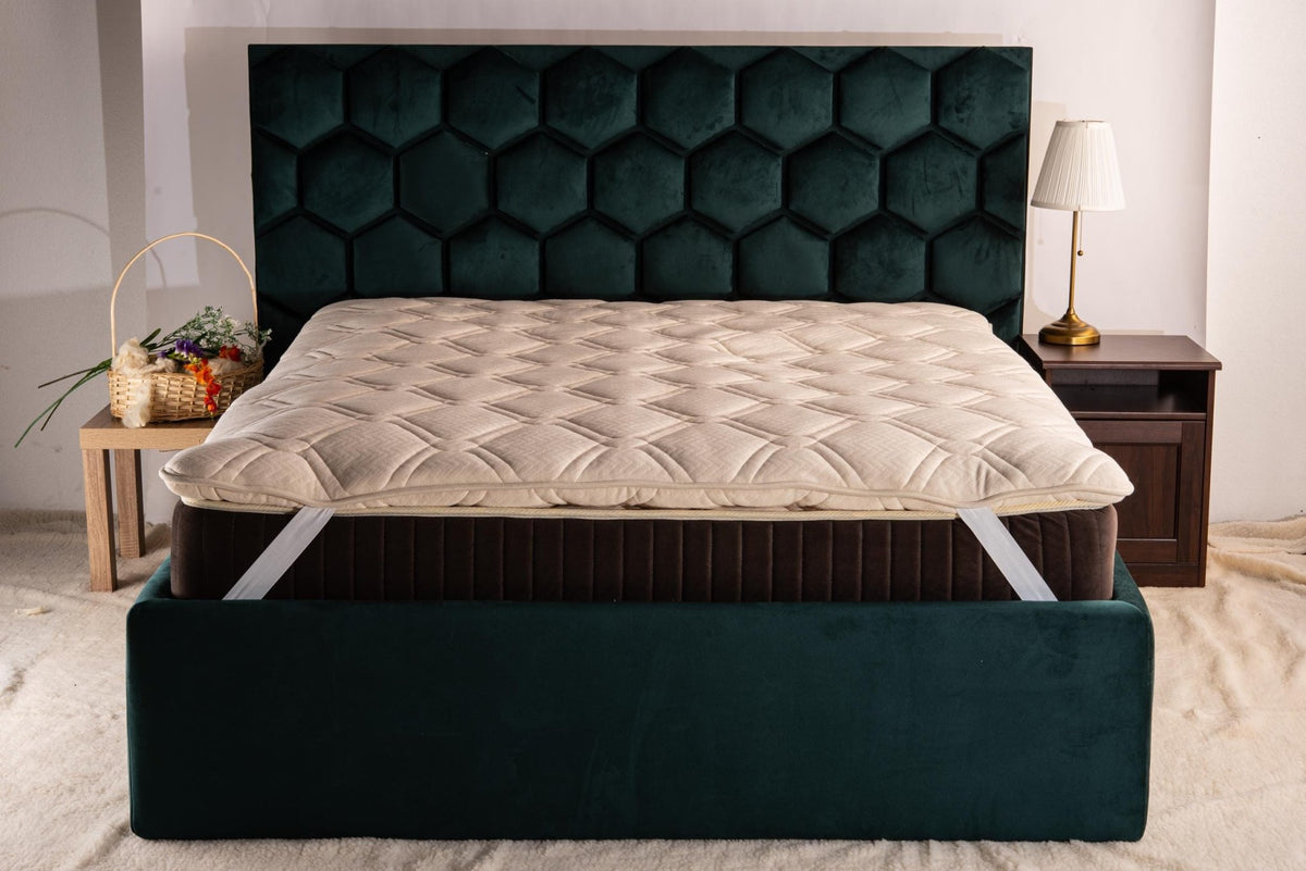Wool Mattress Topper – Organic Cotton & Hemp cover, EU and UK sizes - Baby Organic