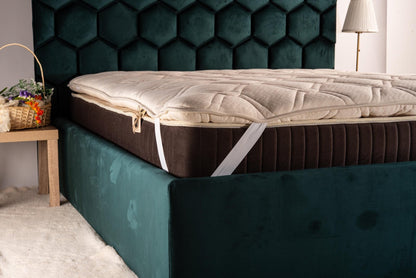 Wool Mattress Topper – Organic Cotton & Hemp cover, EU and UK sizes - Baby Organic
