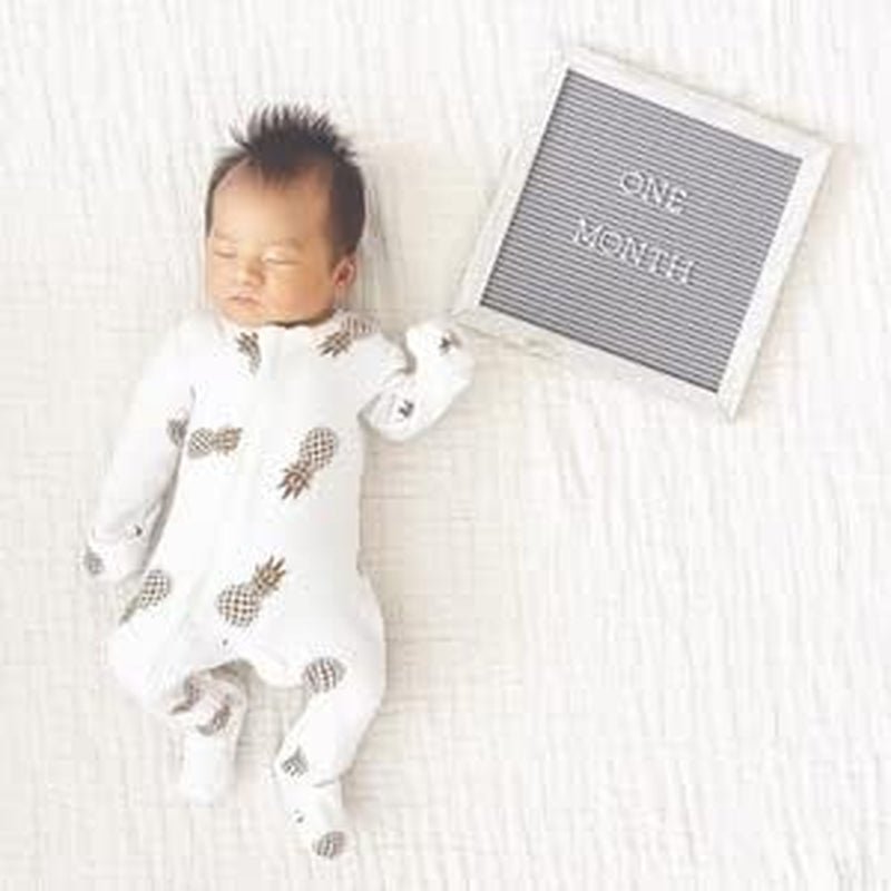 – Zipper Organic Sleeper Footed Onesies Sleeper Baby Pajamas with Inseam Zipper - Baby Organic
